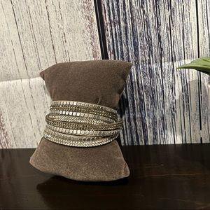 Rockstar Attitude Silver Wrap Bracelet